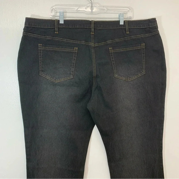 Diane Gilman‎ Crop Studded Jeans Woman 24WP  Black Pockets Western Boho Cassual - Picture 6 of 14